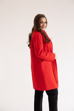 Пальто 19101/пояс (красный)