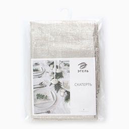 Скатерть «Этель», серебро, 100×140±5 см, 100% п/э, 180 г/м²