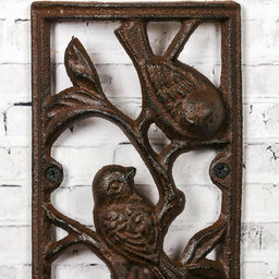 Колокол настенный чугун «Две птички на веточке», 24×15.5×11 см