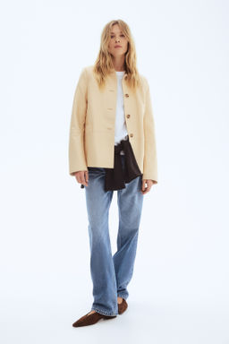 Chaqueta de piel con cuello - H&m фото 2