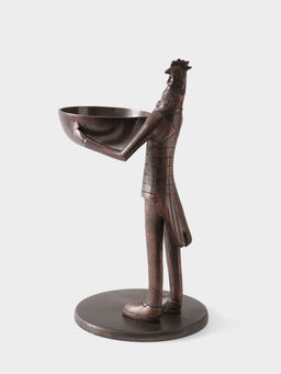 Конфетница Петушок угощает, 21?25?41 см, алюминий