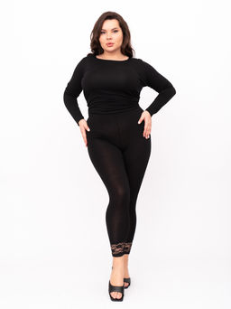 Леггинсы с кружевом LL12939BLK00 - Артесса фото 4