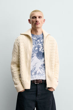 CHAMPION® X ZARA JACQUARD CABLE-KNIT CARDIGAN  фото 2