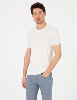 Ekru Slim Fit Kazak