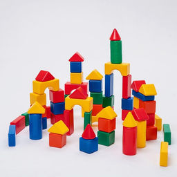 Кубики детские, пластиковые, цветные, 60 штук, 6×6 см