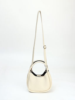 Сумка женская тоут на молнии, 23×10×16 см, однотонная, белая