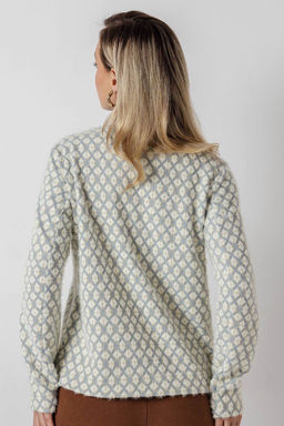 Жакет женский 4427/06/Голубой, молочный