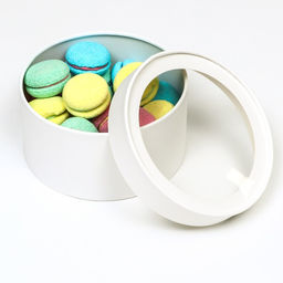 Набор 2 в 1 круглых коробок Белая с окном, 21 х 11 - 18 х 10 см - UPAK LAND фото 5