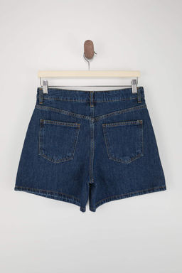 Koyu Mavi %100 Pamuklu Sort & Bermuda TWOSS26SR00054 - Trendyolmilla фото 2