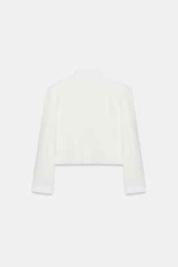 BLAZER ENTALLADA HOMBRERAS BOTONES / Crudo - Zara фото 7