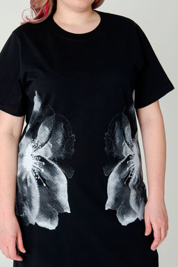 Арт. 4157 Туника женская 52-60 (5 шт) Цвет:черный - Калинка фото 2