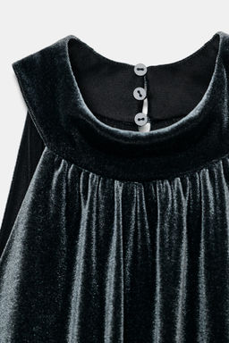 VELVET BUBBLE HEM MINI DRESS - Zara фото 7