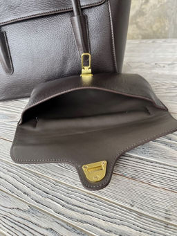 Женская кожаная сумка с клатчем 509286 Кофе