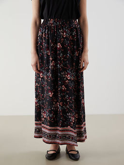 Beli Lastikli Desenli Kad?n Etek