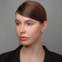 Серьги висячие со стразами Ажурные восторг, цвет белый в серебре, 9см - Queen fair фото 6