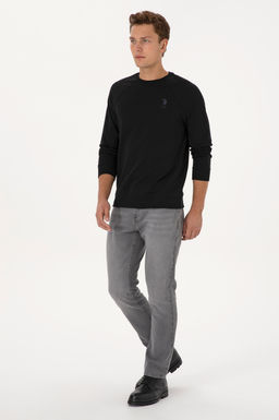 Erkek Siyah Basic Sweatshirt - U.s. polo assn фото 4