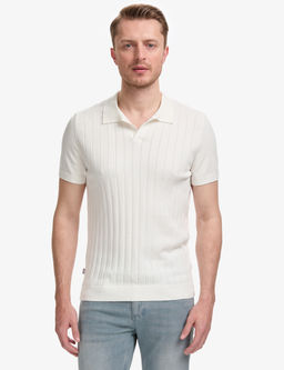 Ekru Slim Fit %100 Pamuk Apa_ Yaka Triko Ti__rt