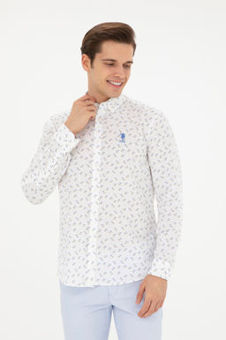 Мужская голубая рубашка с длинным рукавом - U.s. polo assn фото 10