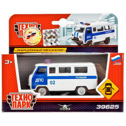 Технопарк."УАЗ 39625" арт.X600-H09021-R Полиция ДПС, открыв. двери