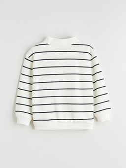 Polo Yaka ?izgili Erkek ?ocuk Sweatshirt