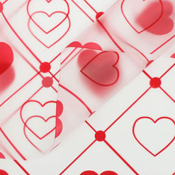Цена за 20 шт. Пленка матовая Сердца, 58*58 см, красный - UPAK LAND фото 4