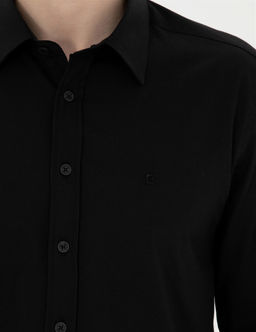Siyah Regular Fit Uzun Kollu G_mlek