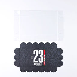 Цена за 5 шт. Коробка для печенья, кондитерская упаковка с пластиковой крышкой, «23 февраля», 10.5×21×3 см