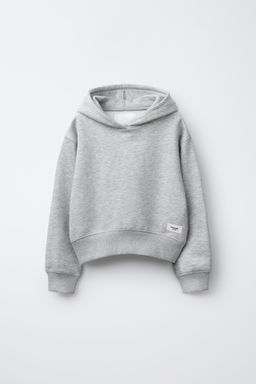 SUDADERA B?SICA ETIQUETA / Gris vigor?