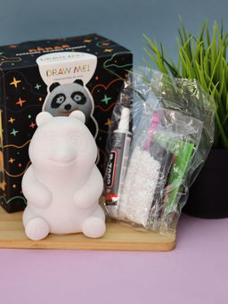 Алмазная мозаика на копилке (нижняя загрузка) Draw Me! Panda, (9*8.5*12 см)