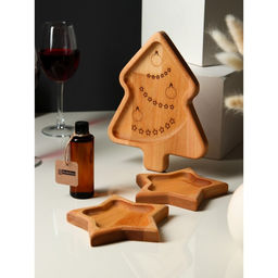 Подарочный набор деревянной посуды Adelica Волшебство, менажницы: ёлка 24?18.5?1.8 см, звезда 15?15?1.8 см, масло 100 мл, в подарочной коробке фото 10