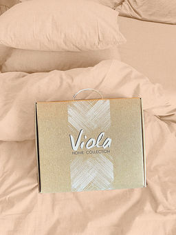 Постельное белье из вареного хлопка ХВ-007 персиковый меланж - Viola фото 6