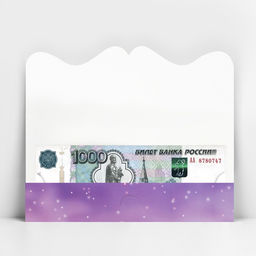 Цена за 10 шт. Конверт для денег фигурный «Просто оставайся собой», 17.5×8 см