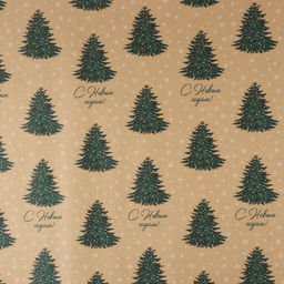 Цена за 10 шт. Упаковочная бумага на Новый год крафтовая Новогодняя ёлка , 70 х 100 см - Дарите счастье фото 2
