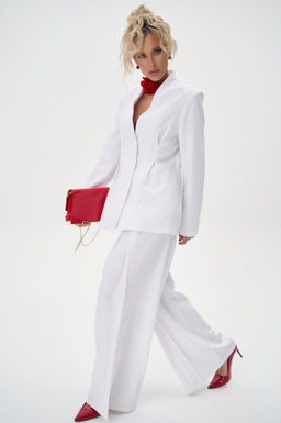 Брюки Тайрис (белый) - Эльза фото 4