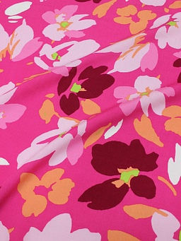 Штапель Лоретта цв.фуксия, ш.1.45м, вискоза-100%, 100гр/м.кв