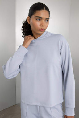 DeFactoFit Standart Fit Kapusonlu Skuba Dalg?c Sporcu Basic Sweatshirt  фото 3