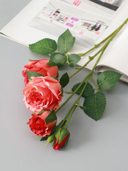 Цветы искусственные "Роза Августина галант" d-6 см 55 см, персиковый