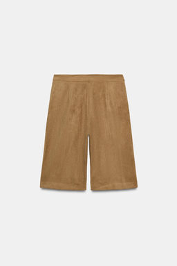 BERMUDA LARGA EFECTO ANTE / Camel medio - Zara фото 7