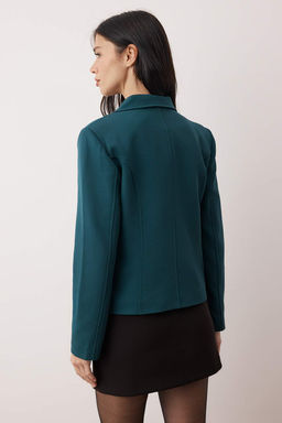 Petrol Dugme Aksesuarl? Dokuma Ceket TWOAW26CE00063 - Trendyolmilla фото 4