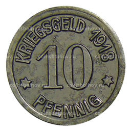 Монета 10 пфеннигов 1918 года Германия  Нотгельд Кобленц
