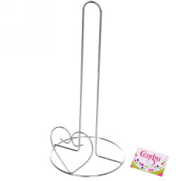 Цена за 5 шт. Держатель для бумажных полотенец металлический "Сердечко" 28*13 см