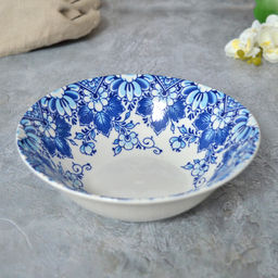 Салатник 15 см 410 мл (подглазурная деколь Голубая) арт.MFK07975 /МФК/