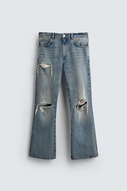 RIPPED FLARE FIT JEANS HARRY LAMBERT FOR ZARA X DISNEY  фото 8