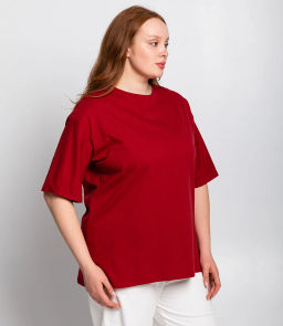 Футболка #ОКТ075001, бордовый