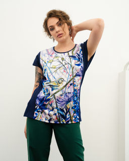 Туника с шёлковой вставкой - Sahar art lab фото 2