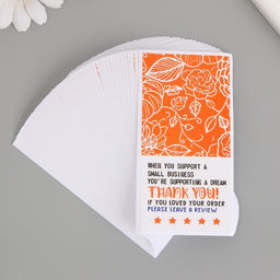 Наклейка - открытка бумага Спасибо. Розы с листьями, набор 50 шт., 10?5 см