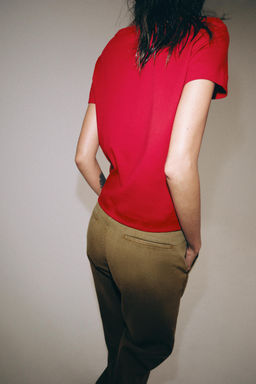 CAMISETA INTERLOCK MANGA CORTA / Rojo vivo