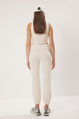 Siyah F?rcal? Soft Kumas Reflektor Bask?l? Spor Orme Tak?mlanabilir Esofman Alt? THMSS25EA00004 - Trendyolmilla фото 11