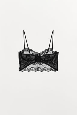 EMBROIDERED LACE UNDERWIRED BRALETTE - Zara фото 7