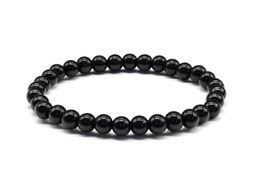 Браслет из агата черного имитация шарик 6мм